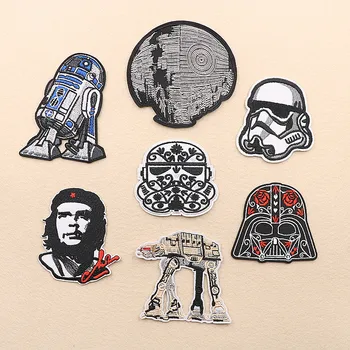 

one set embroidery patch spaceman space hero robot cartoon patches for bag hat badges applique patches for clothing VP-79