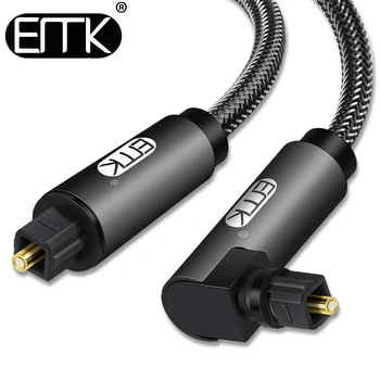 EMK-90 도 디지털 광 오디오 케이블, 5.1 직각 토스링크, 블루레이 플레이어용 SPDIF 케이블, Xbox 사운드바 광섬유 케이블