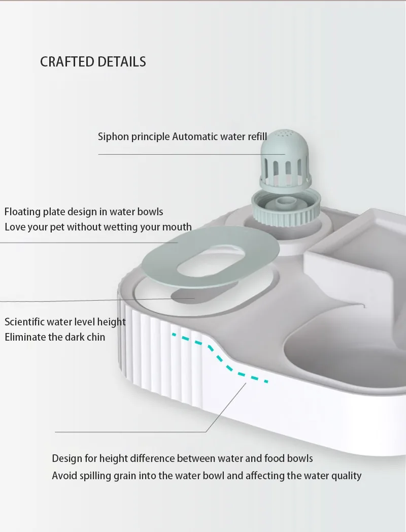 3L Pet Cat Food Bowl Dog Automatic Feeder With Dry Food Storage Cat Drinking Water Bowl High Quality Safety Material Supplies