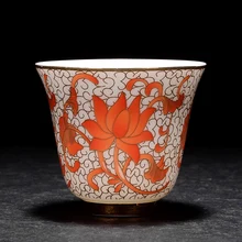 Tazas de ceramica creativas Хризантема чай украшения дома аксессуары чайная чашка набор чашка и блюдце набор и блюдца Цзиндэчжэнь