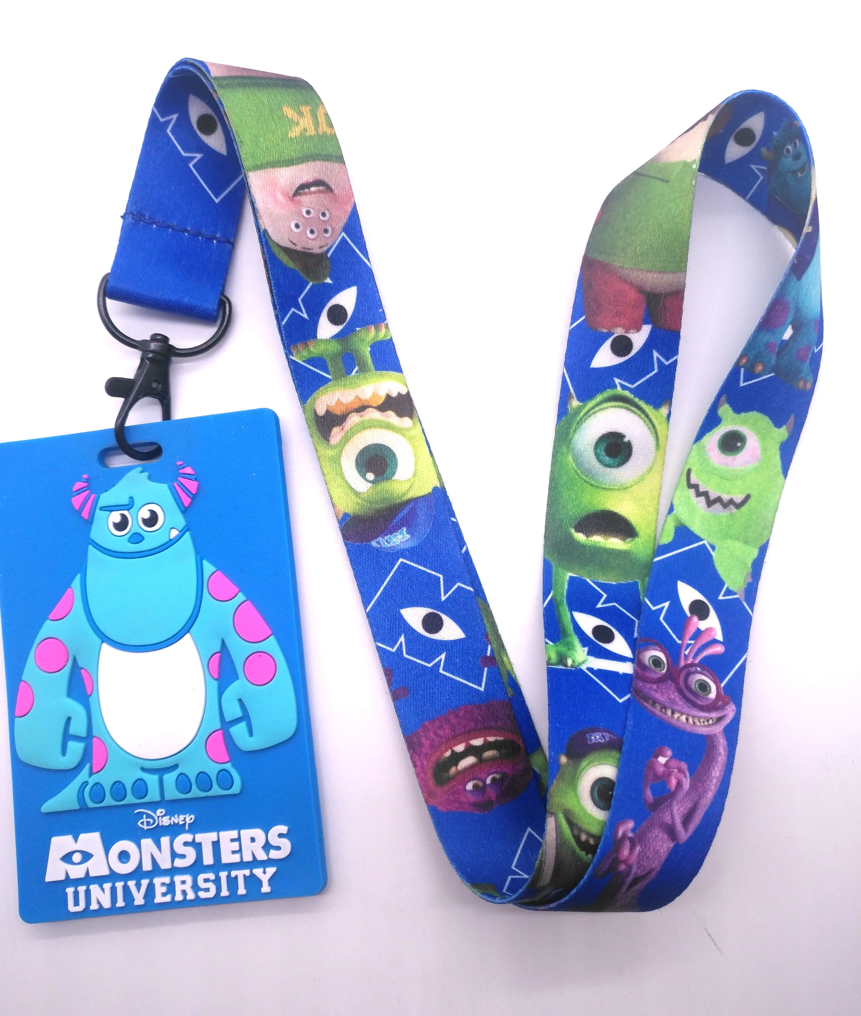 Hot 1 Pcs Cartoon eye Card Lanyard Key Chains Card Holders Bank Card Neck Strap Card Bus ID Holders