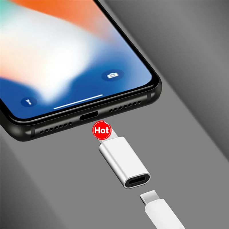 Для type-c Женский до 8Pin Мужской адаптер конвертер для IPhone 11 Pro Max 8 7 6S Plus X XR XS Max Ios зарядка с синхронизацией данных разъем