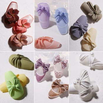 

Silicone Molds for Mini Nail Art Decorations 3D Bow Flower Pattern Epoxy Resin Nail Art Mold Carving UV Jewelry Liquid Templates