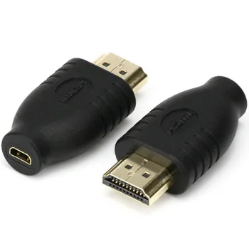 

Universal Black HDMI Male Type A to Micro HDMI Type D Female Socket Plug Adapter Connector Converter For HDMI Devices 300pcs