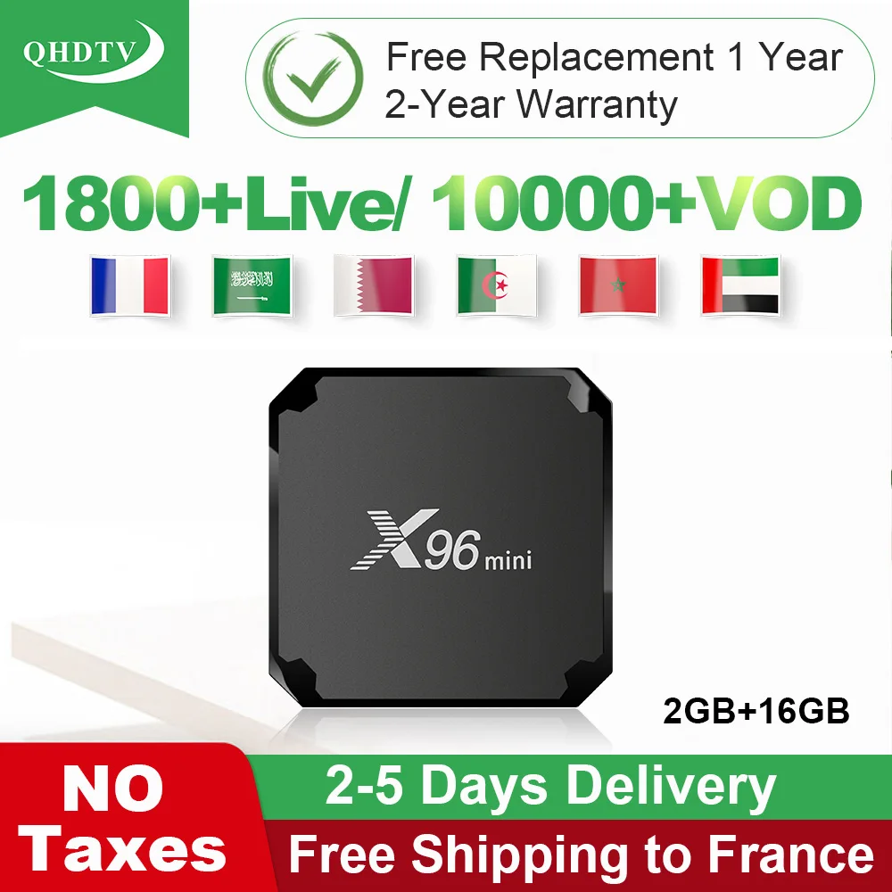 X96 Mini IPTV France Arabic Box Android 7.1 2G 16GB Amlogic S905W Quad Core QHDTV 1 year Subscription France Arabic Algeria IPTV X96 Mini IPTV France Arabic Box Android 7.1 2G 16GB Amlogic S905W Quad Core QHDTV 1 year Subscription France Arabic Algeria IPTV