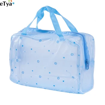 

eTya Fashion Waterproof PVC Makeup Bags Women Cosmetics Toiletry Travel Makeup Cosmetic Wash Toothbrush Pouch Organizer Bag Set