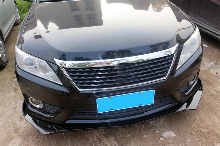 2 X Универсальный глянцевый черный Передний автомобильный бампер сплиттерная губа корпус протектор диффузор комплект