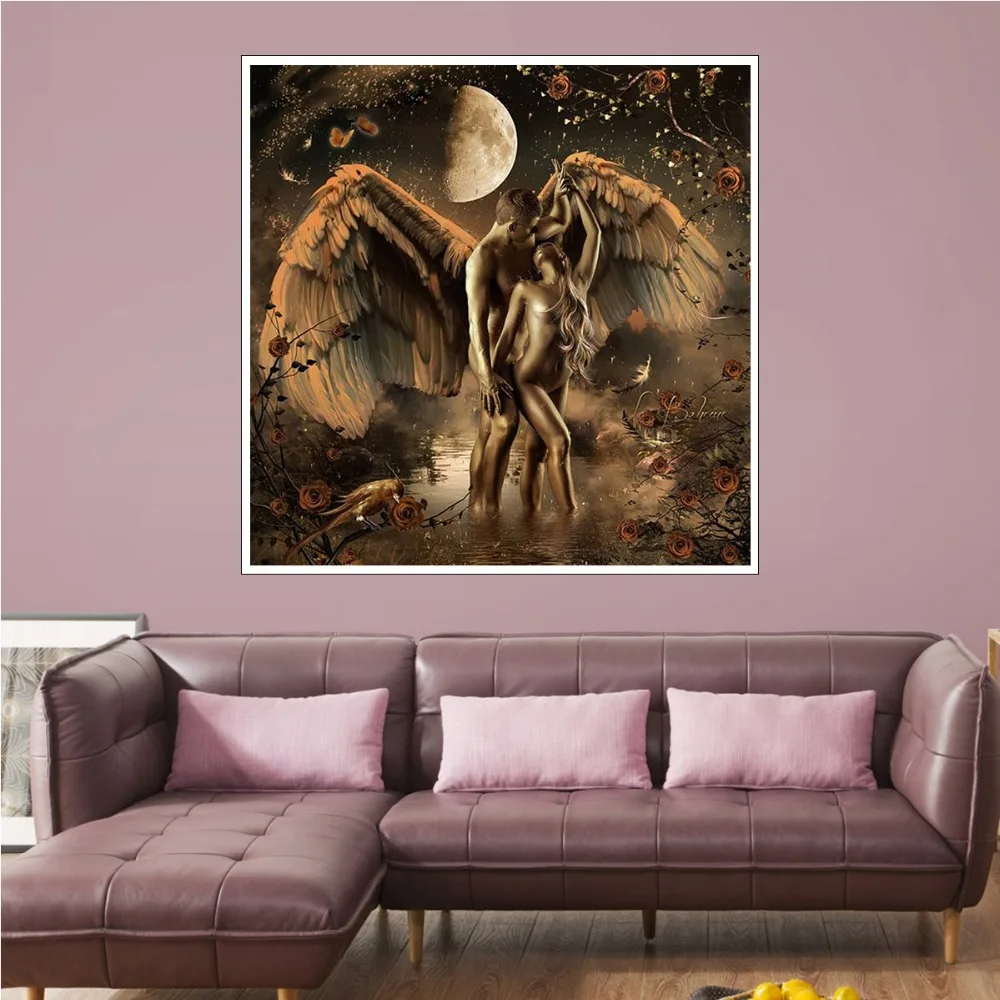 Angels and Demons холст живопись сексуальные мужчины и женщины стены искусства плакат для гостиной картина для оформления дома