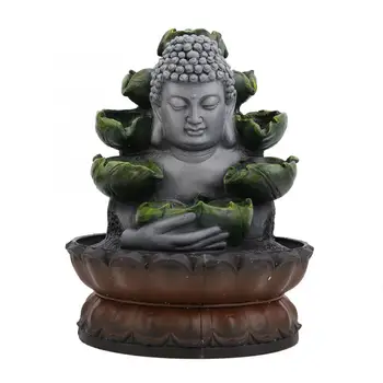 

Mini Desktop Fountain Buddha Statue Resin Craft Home Desktop Decoration