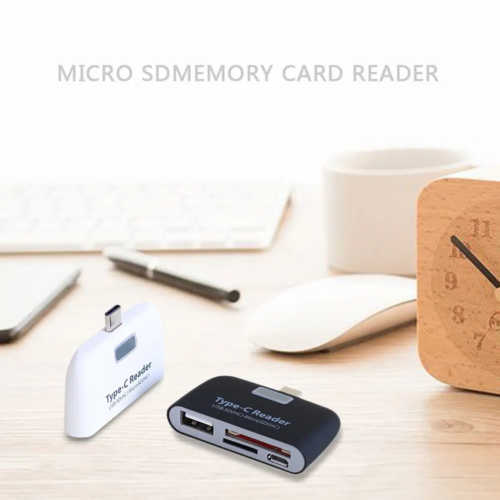 Многофункциональный адаптер для карт памяти USB 3,1 type C USB-C TF SD OTG кард-ридер для Mac-book Phone Tablet Card Reader