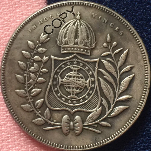 1840 Бразилия 200 рейс копия монет