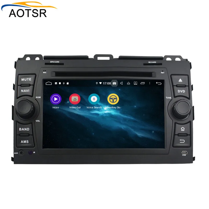 Excellent DSP 4GB+64GB Android 9.0 Car dvd player for Toyota Land cruiser Prado 2006-2010 GPS Navigation Auto Radio Video BT MAP headunit 4
