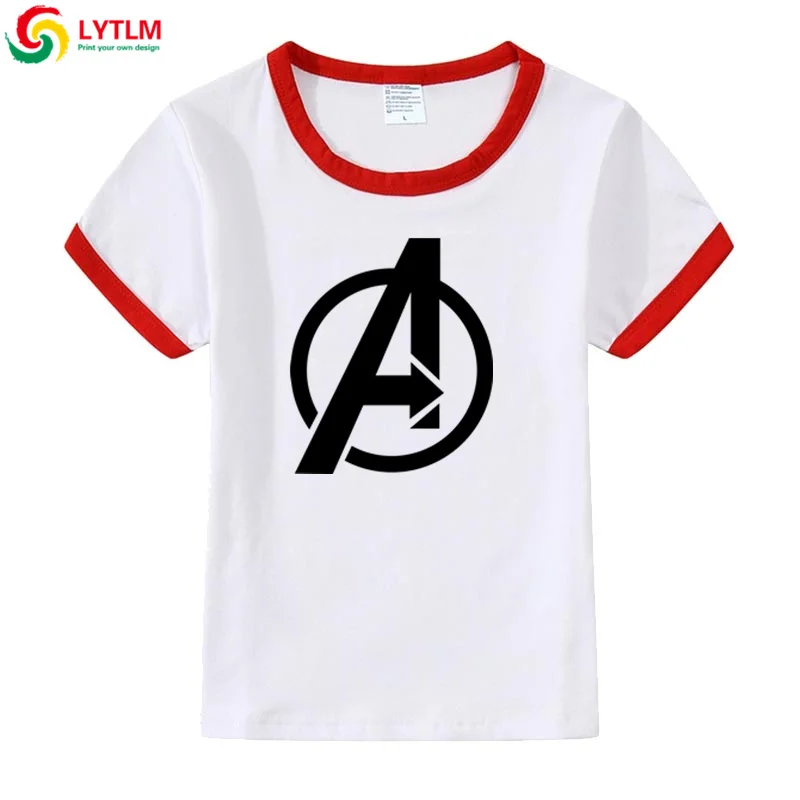 Футболка LYTLM Marvel белая футболка с героями мультфильмов для девочек Футболка с Мстителями летняя одежда для маленьких мальчиков пляжные футболки для мальчиков 12 лет - Цвет: DXZB LYCRA Red
