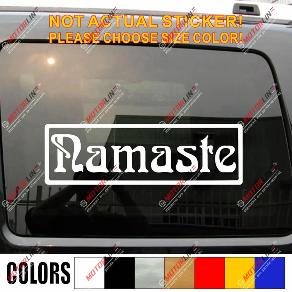 Namaste Yoga Decal Sticker India Nepal Car Vinyl Pick Size Color No