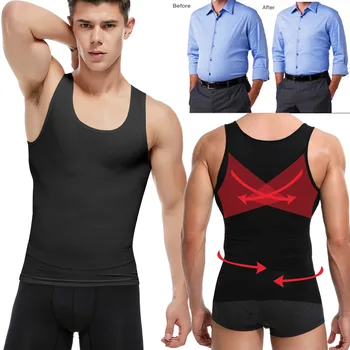 

Men Slimming Body Shaper Belly Control Shapewear Man Shapers Modeling Underwear Waist Trainer Corrective Posture Vest Corset