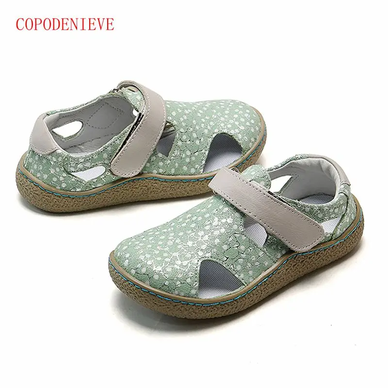 En oferta COPODENIEVE-zapatos de moda para niñas, sandalias suaves transpirables y cómodas de cuero, informales NyoQWYYba