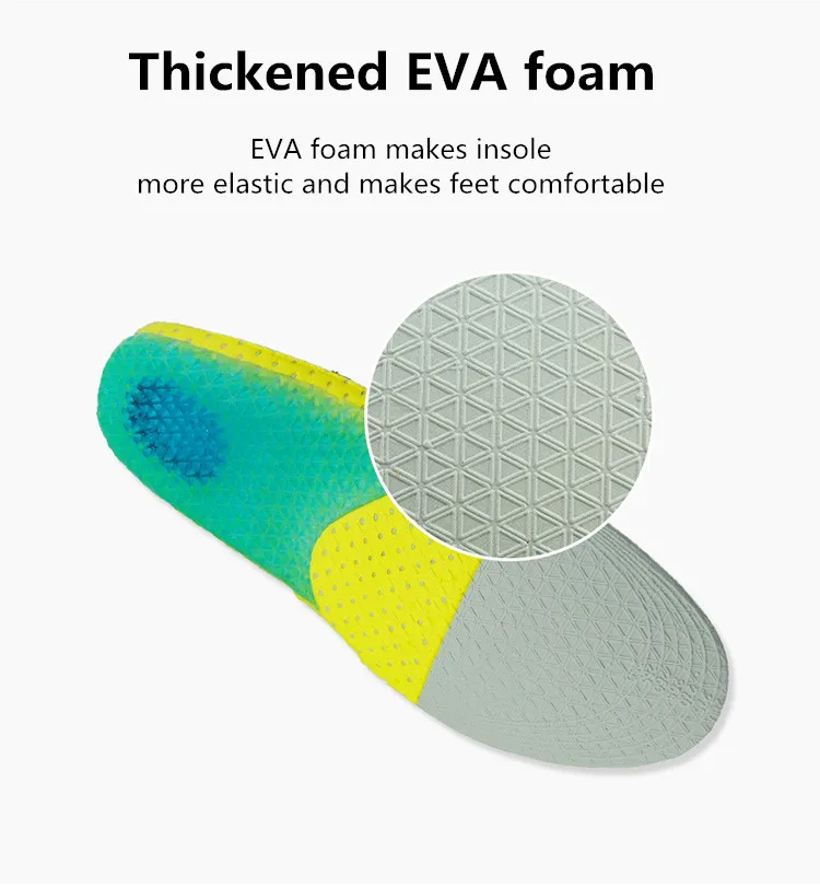 GEL Comfort Sports EVA Insoles Superior Cushioning When Walking & Standing for Daily Wear & Army Work Shoes