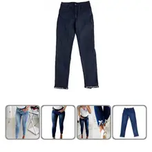 Jean crayon moulant en Denim, taille haute, doux pour la peau 