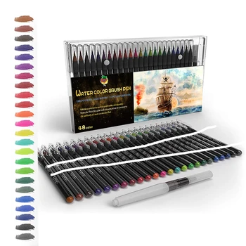 

Watercolor brush pens With Flexible Nylon tip Paint Markers Coloring Calligraphy For Artist