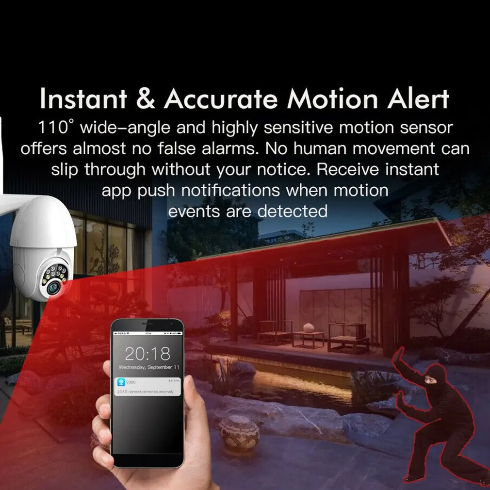 Wireless Gimble Outdoor Waterproof Ball Camera 360 Degree Security Anti-Theft Network Wifi Hd Surveillance Camera