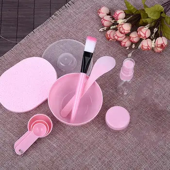 

10 Pcs DIY Facial Mask Mixing Tool Set Mask Bowl Spatula Brush Pressure Cleaning Bottle For Skin Care