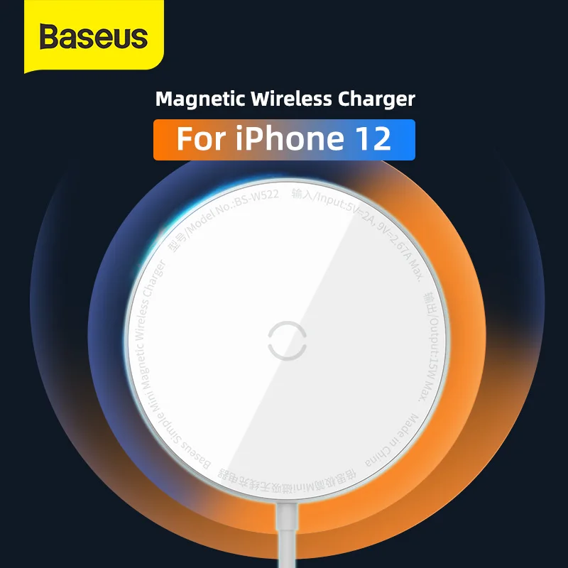 Baseus Magnetic Wireless Charger For iPhone 12 Series Phone Charger Magnet Induction Charger For iPhone Wireless Charging Pad