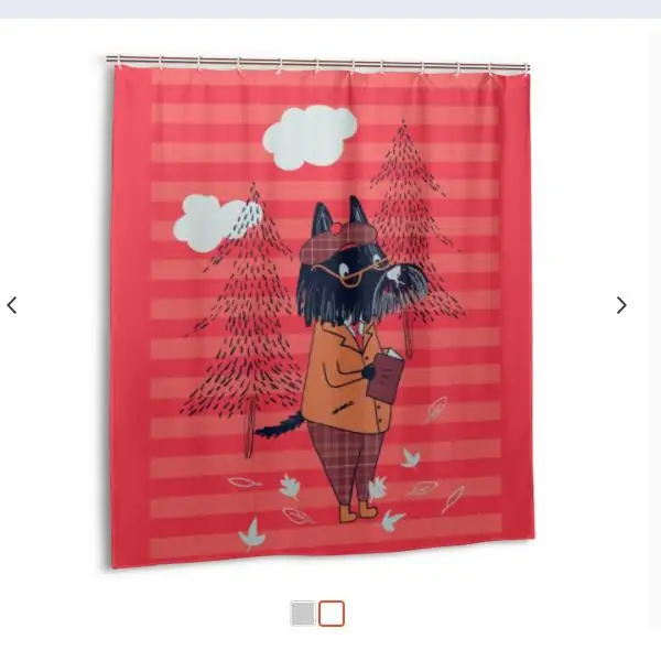 Черный Darmian lovely fox anmials, пластиковая занавеска для душа, индивидуальная, для ванной, декоративная, водонепроницаемая, полиэстер, занавеска s - Цвет: Черный