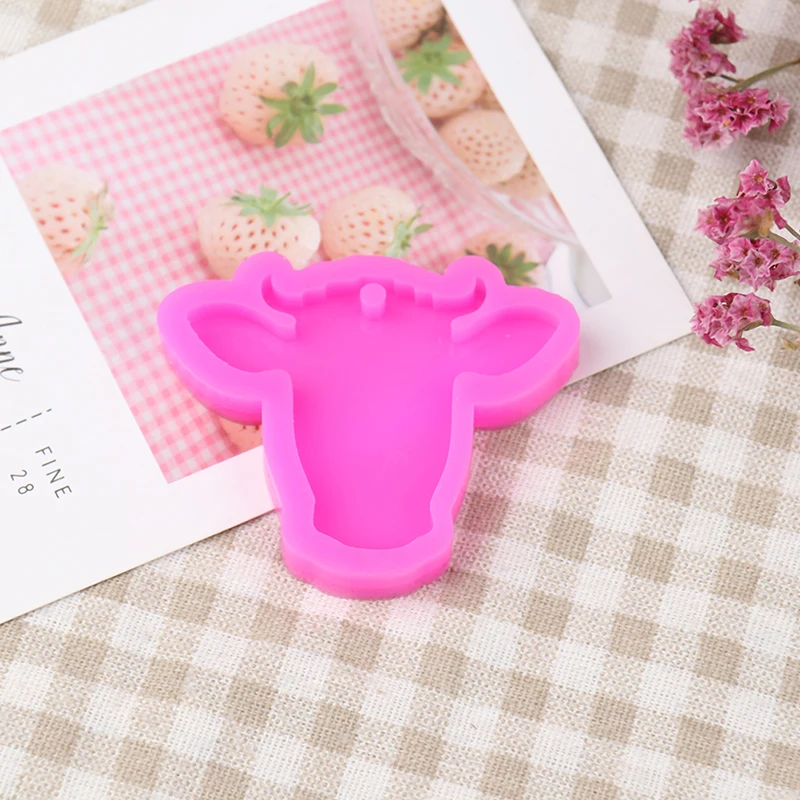 1 PC Bull Head Mold DIY Food-grade Silicone Mould For Keychain Key Ring Pendant Decor Cow | Дом и сад