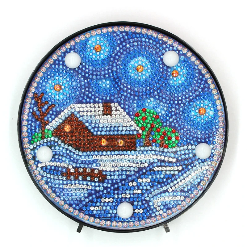 Huacan 5D алмазная живопись светодиодный светильник бабочка бриллиант мозаика свет Рождественская Алмазная вышивка украшения - Цвет: ZXD040