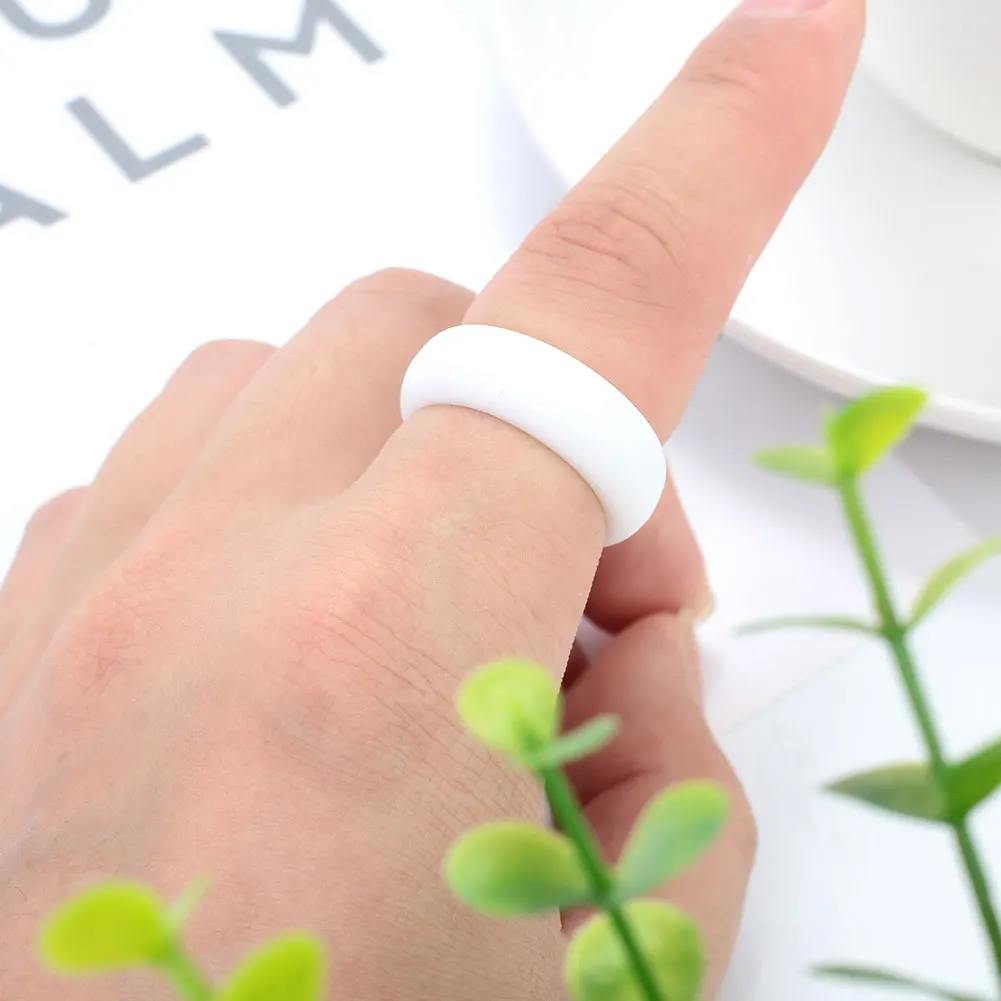 Durable Wedding Jewelry Sports Ring Rubber Ring Nursing Finger Women'S Trend Silicone 3 Size Silicone Ring Outdoor Sport