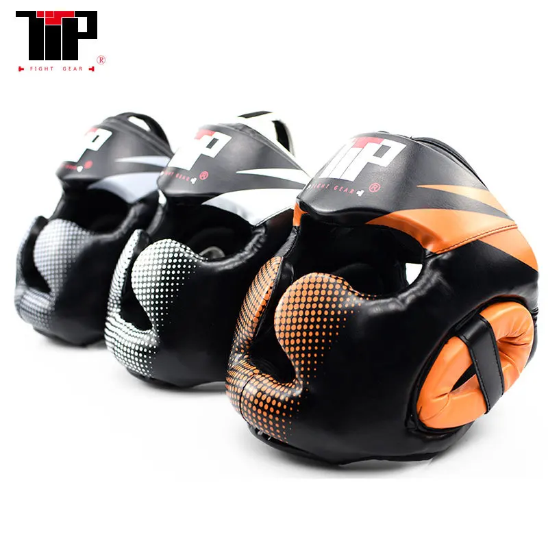 

TTP Boxing Helmet Thick Head Guard Sanda Muay Thai Boxing Protective Clothing Head Harness for Taekwondo