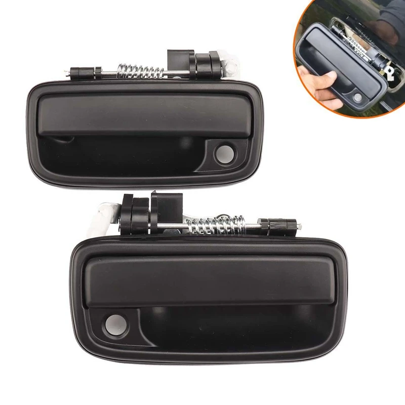 1 пара Передняя ручка для входной двери гладкая черная для 95-04 марка toyota tacoma пикап 69210-35070