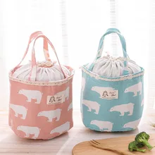 Тряпичная сумка, сумка для ланча, большой размер, сумка для ланча, Студенческая термо-сумка, сумка Ланч-бокс