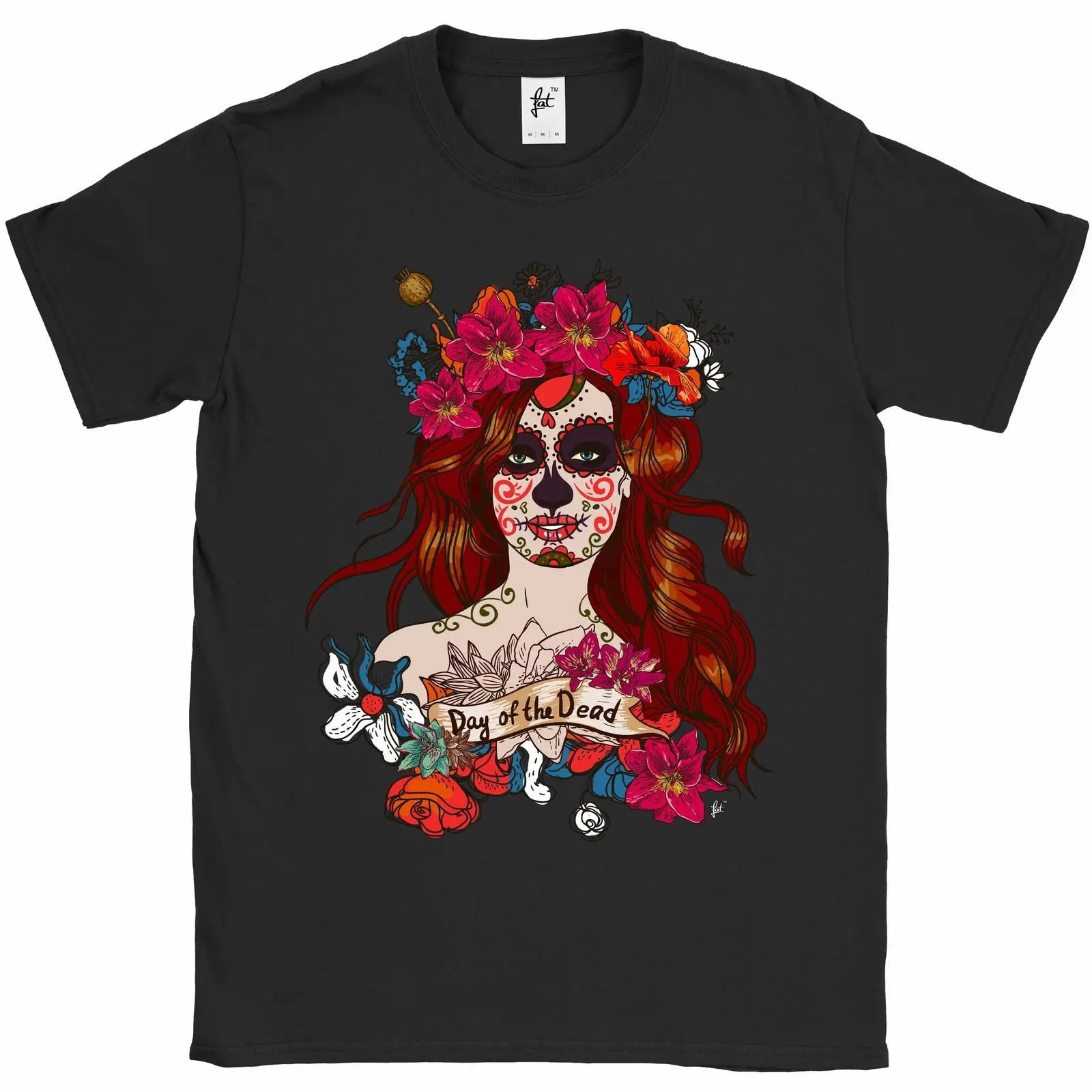 Мужская футболка на Хеллоуин с изображением мексиканского сахарного черепа Day Of