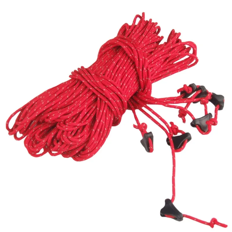 

4mm 10m Reflective Para Cord High Strength Woven Rope Wind Rope Tent For Camping Hiking Nylon Durable Practical