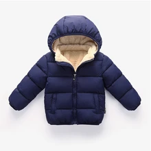 Детское пальто для мальчиков; зимние куртки для детей; сезон осень-зима; утепленная теплая верхняя одежда; 5 цветов; пальто с отстегивающимся капюшоном для младенцев; зимний комбинезон