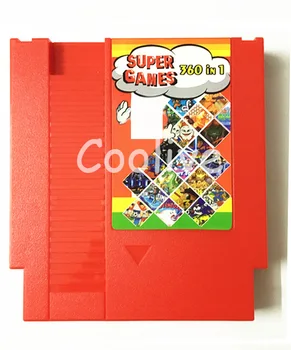 

360 in 1 for 72 Pin 8 Bit Best Video Games of All Time With Chip 'n Dale 1 2 Snow Bros Tetris 2 Tekken Turtle