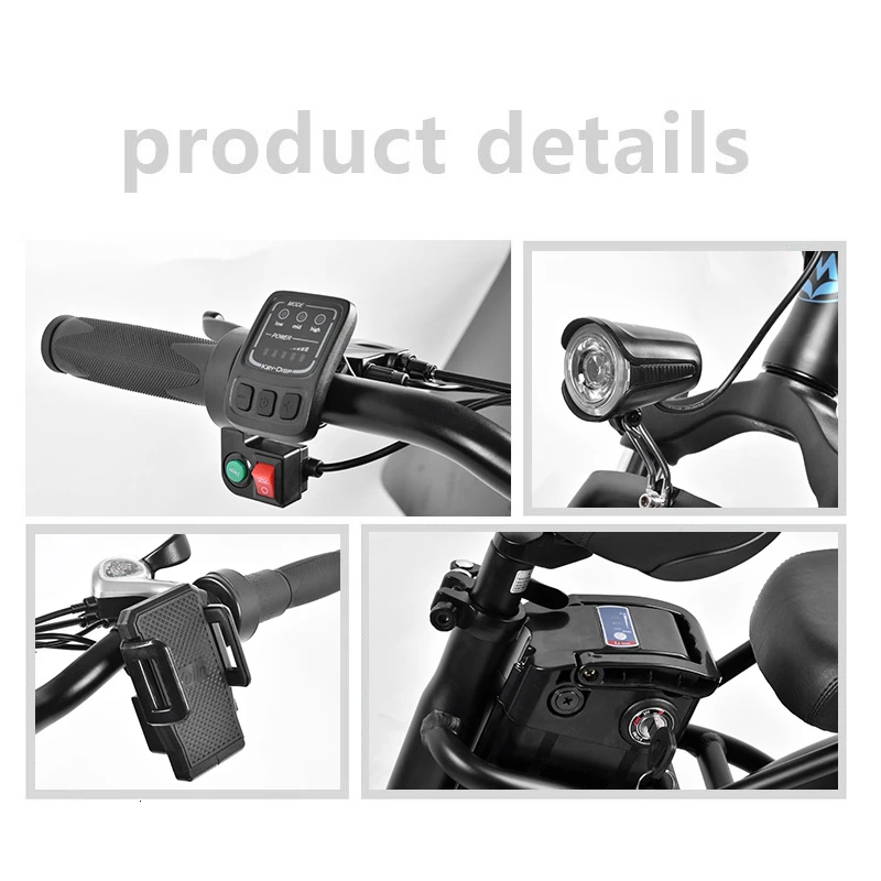 MYATU20 inch folding electric bicycle 48V lithium battery bicycle adult battery car small car