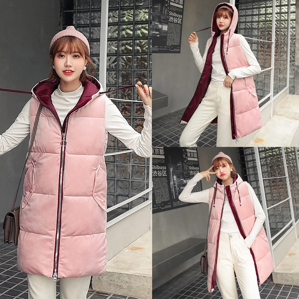 Зима Весна Женская куртка Теплый двухсторонний пушистый Реверсивный жилет от ветра верхняя одежда, пальто, куртка верхняя одежда женский пуховик