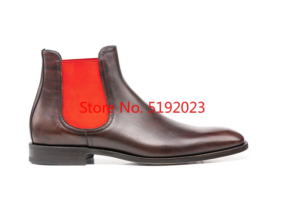 

Fashion Men Pu Leather Low Heel Slip-on Shoes Casual Ankle High Male Pointed Toe Chelsea Boots Male British All-match Boot 4M011