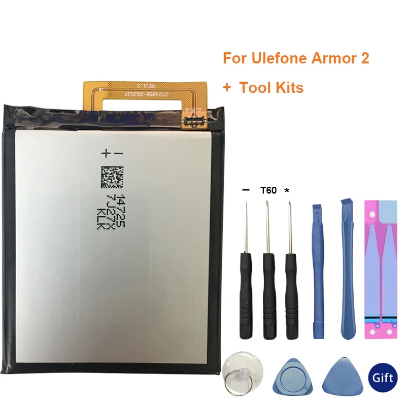 Для Ulefone armor 2 4700mAh аккумулятор для Ulefone Armor 2 Аккумулятор для телефона+ номер отслеживания+ Подарочные инструменты+ наклейки
