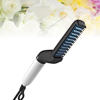 

1PC Multifunction Styling Comb Curling Straight Hair Brush Comb for Men with US Plug
