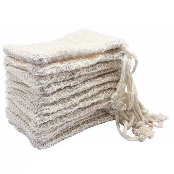 

New-15x Sachets Exfoliating Soap Bag Bag Handmade Soap Storage Bag Ramie Foam Net
