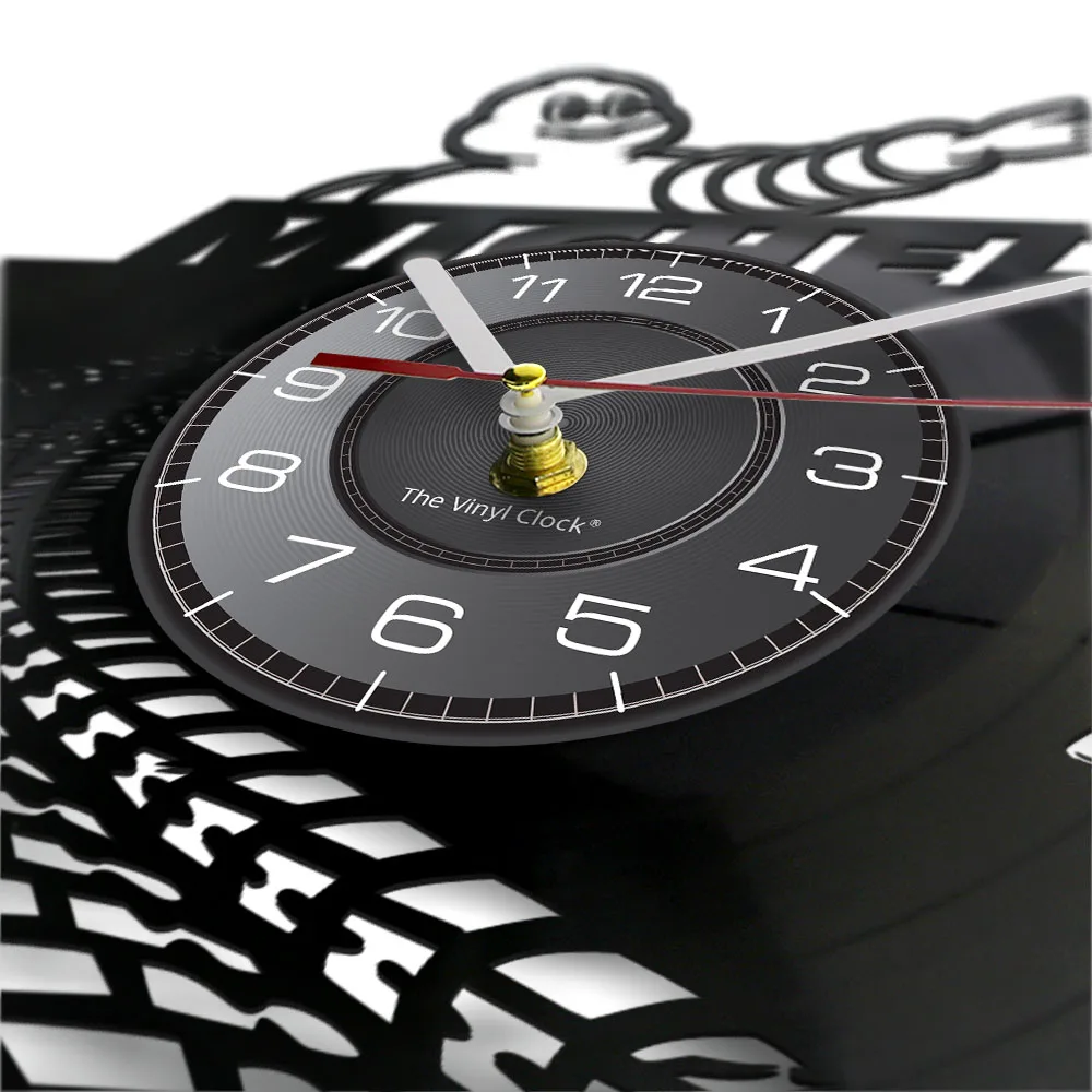 KingLive Nightmare Christmas Schallplatte Wanduhr Schmücken, Retro Musik Schallplatten Wanddekor, Kreatives Geschenk, Halloween, Jack(Mit LED
