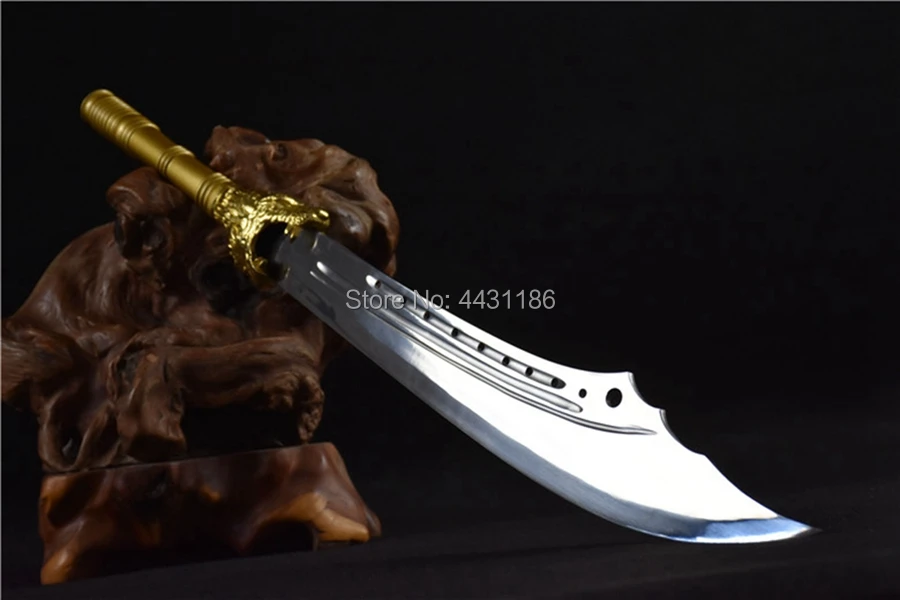 230CM Steel Handle Chinese KungFu Broadsword Sword WuShu Da Dao 60HRC High Manganese Steel Sharp Guan Yu Broad Knife Saber