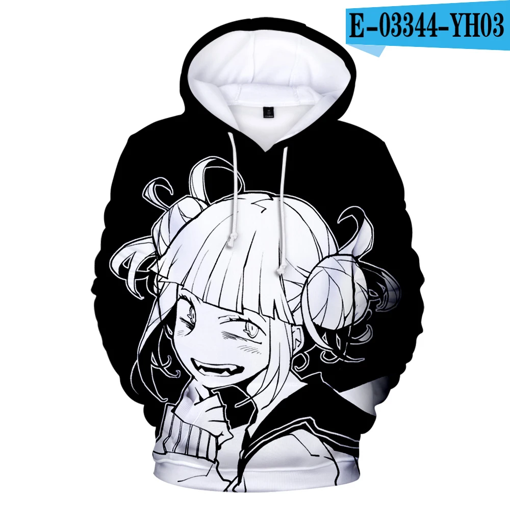 Высокая уличная аниме Himiko Toga 3D толстовки для мужчин/женщин Harajuku хип хоп горячая Распродажа 3D Himiko Toga толстовки для мальчиков/девочек - Цвет: 3D