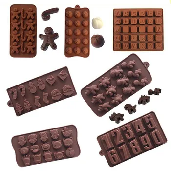 

Silicone Chocolate Mold 20 Shapes Chocolate Baking Tools Non-stick Silicone Mold Diy 3D Cake Jelly and Candy Making Molds
