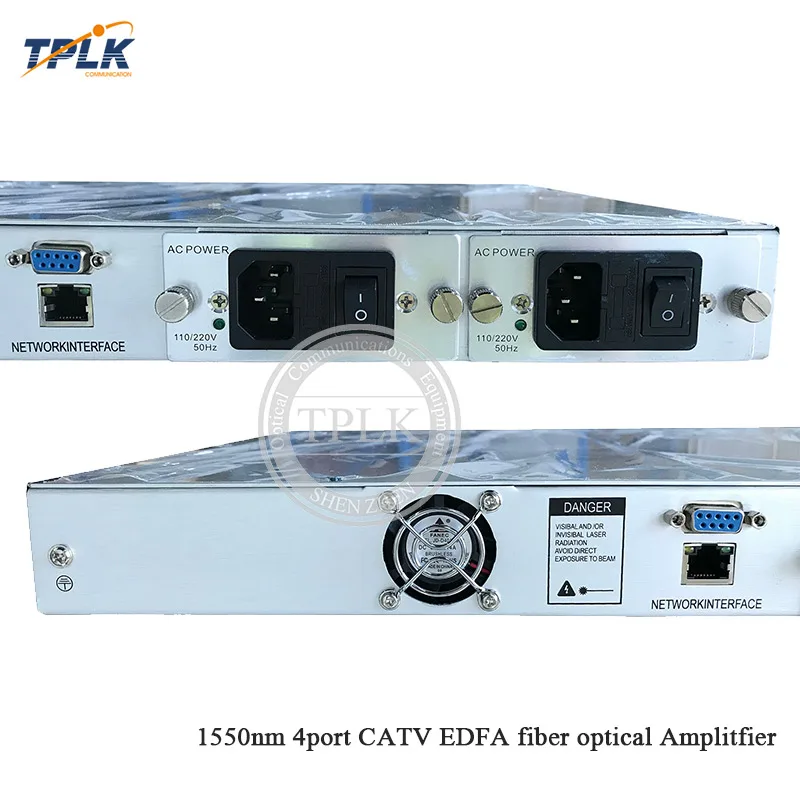 Горячая продажа CATV EDFA WDM 1550nm 1U/80 W 4port * 21dbm sc/apc sc/upc высокомощный усилитель
