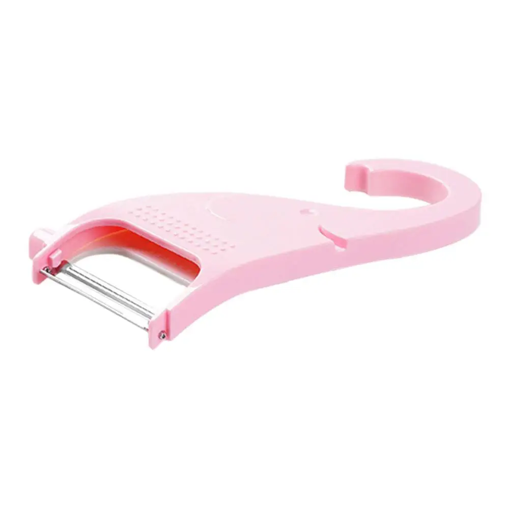 Pink PREUP 4 цвета Многофункциональный пластиковый нож для удаления кожуры Фруктов Овощей Резак слайсер кухонный гаджет Аксессуары Инструмент для приготовления пищи - Цвет: Pink