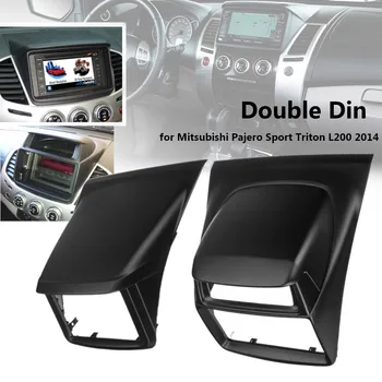 

2 Din Radio Audio Fascia Fascias Panel Plate Frame DVD CD Dash Dashboard Cover For Mitsubishi Pajero Sport for Triton L200 2014